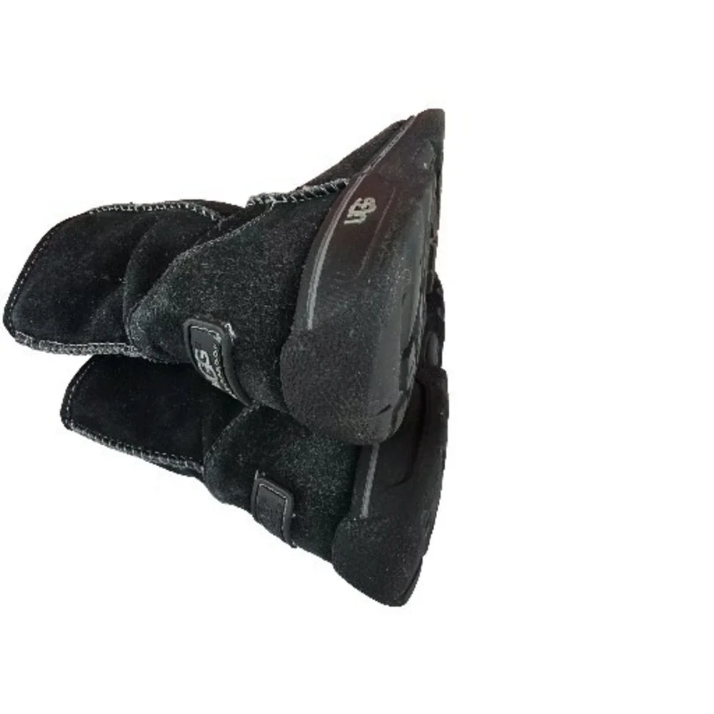 Ugg Boots Black Lynden‎ Snow Bootie Waterproof Pull On Youth 2 1005566K